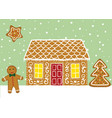 gingerbread house card vector image vector image