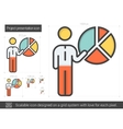 project presentation line icon vector image