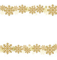 winter snowflake border vector image vector image