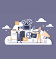 cinema movie production tiny film director vector image