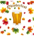 festival oktoberfest in the fall and beer vector image vector image