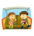 in the car vector image vector image