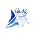 original logo template for yacht club abstract vector image