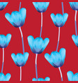 realistic tulips seamless pattern vector image vector image
