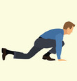 businessman stretching vector image vector image