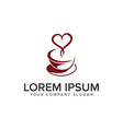 coffee love logo design concept template vector image vector image