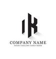 n k negative space logo designs creative vector image