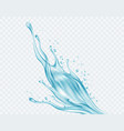 water splash realistic transparent isolated vector image vector image