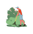 gardening grass removal composition vector image vector image