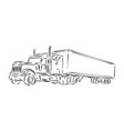 truck symbol sketch in simple lines vector image