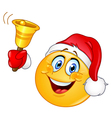 christmas emoticon with bell vector image