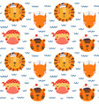 cute animals in sailor hats seamless pattern vector image vector image