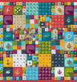flat concept set modern design with shadow sailing vector image vector image