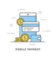 mobile payment online transactions and banking vector image
