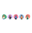 young people with gadgets vector image vector image