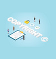 copyright or copyrights patent paper document vector image