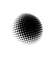 halftone sphere dotted circle vector image vector image
