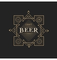 antique frame vintage border craft beer label vector image
