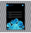 business blank template with watercolor and icons vector image vector image