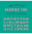 handmade retro alphabet vector image vector image