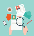 magnifying glass searching business people2 vector image