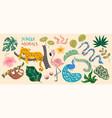 abstract jungle background vector image vector image