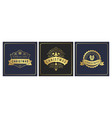 christmas square banners vintage typographic vector image vector image