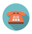 desk phone icon flat vector image vector image