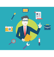 flat concept of human resources and employment vector image