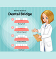 infographic of human in dental bridge on white vector image