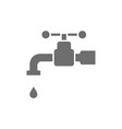 tap water faucet grey icon isolated on white vector image
