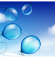 blue balloons vector image vector image