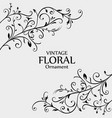 floral ornaments silhouette vector image