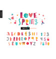 kids flat alphabet set vector image