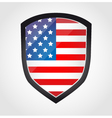 shield with flag inside - united states vector image
