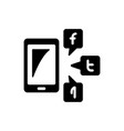 social media icon vector image