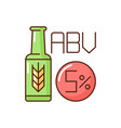 alcohol volume rgb color icon vector image vector image