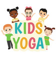 children yoga logo vector image