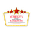 elegant template of diploma vector image vector image