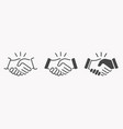 handshake icon symbol vector image