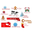 new year and christmas symbols vector image