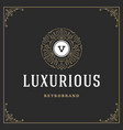 ornament logo design template flourishes vector image