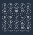 seo line icons set vector image vector image