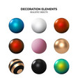 set 3d balls isolated on white vector image