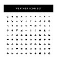 weather icon set with glyph style design vector image vector image