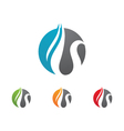 fire flames logo vector image vector image