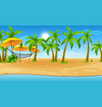 empty nature beach ocean coastal landscape vector image