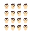 handsome man expressing different emotions flat vector image