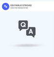 qa icon filled flat sign solid pictograph vector image