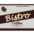 vintage template design for coffee bar vector image vector image